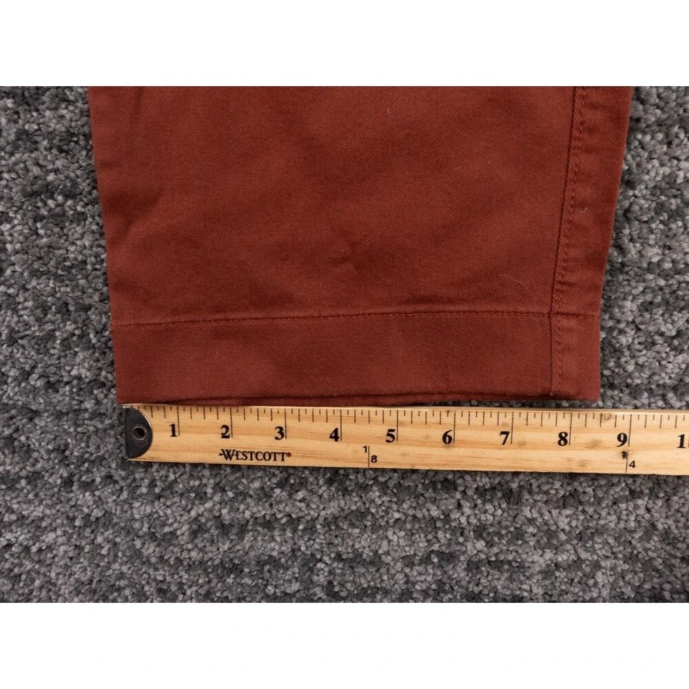 J Crew Chino Pants Mens 38x32 Actual 39x32 Deep Redwood Straight Fit Flex NWT